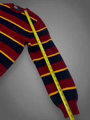 90s Polo Ralph Lauren cotton striped sweater fits L