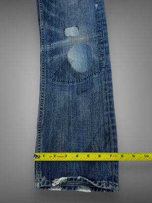 Ralph Lauren Rugby distressed button fly jeans 32x32”