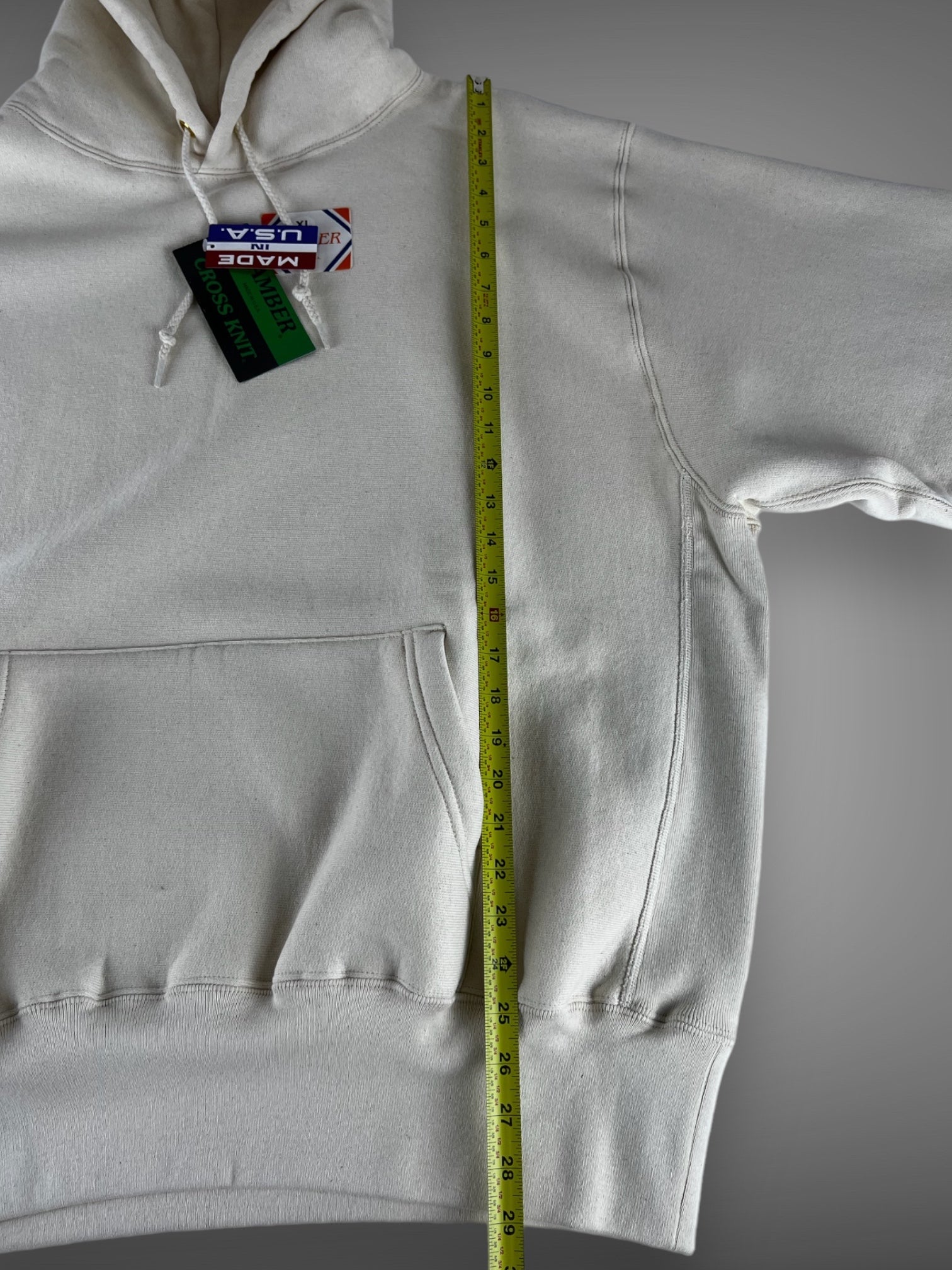 Deadstock Camber natural hooded sweatshirt XL
