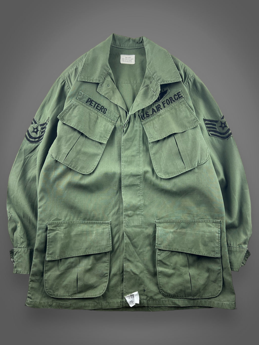 1968 USAF Vietnam tropical ripstop slant pocket shirt fits M/L