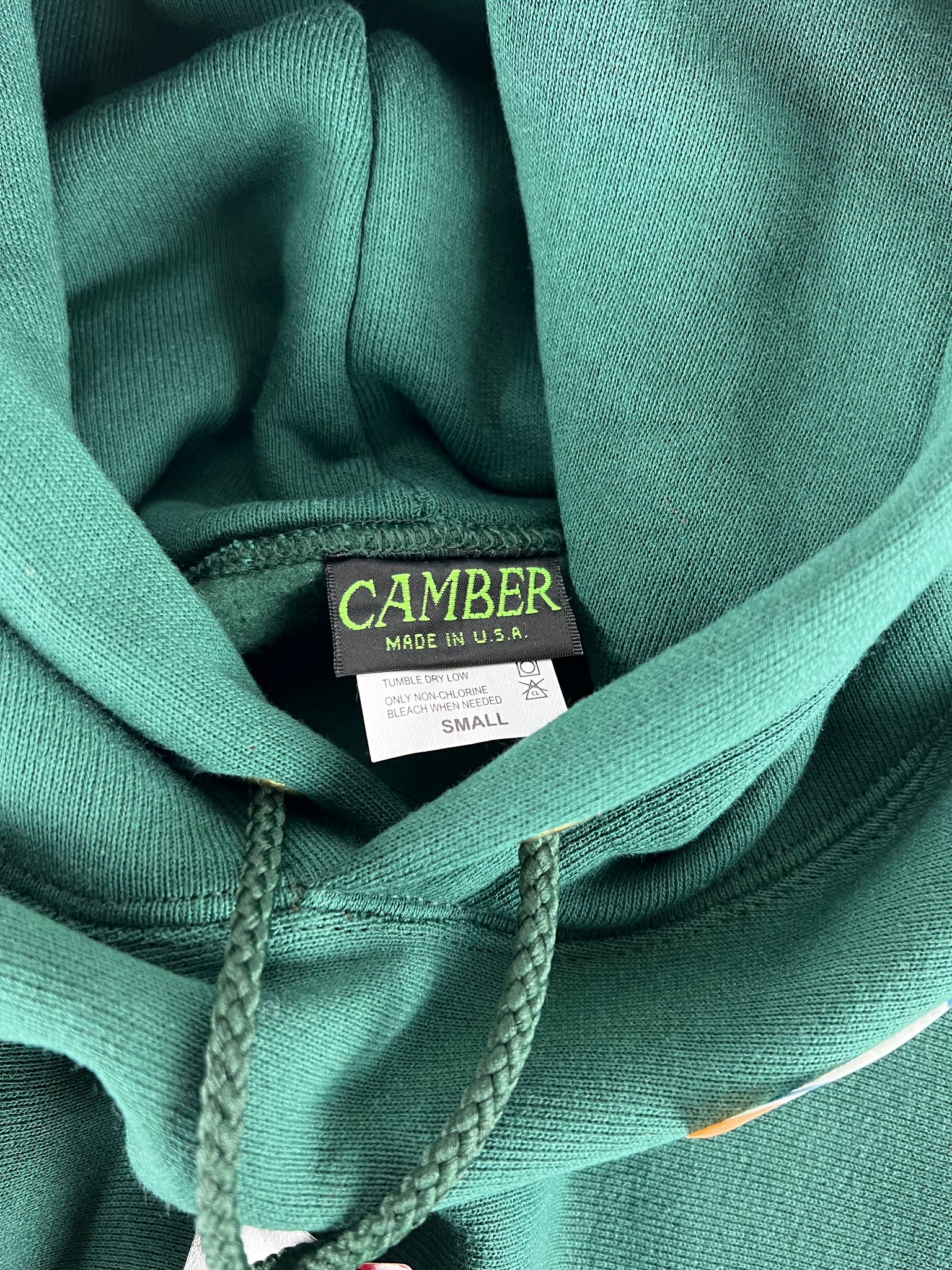 Deadstock Camber dark green hooded sweatshirt S