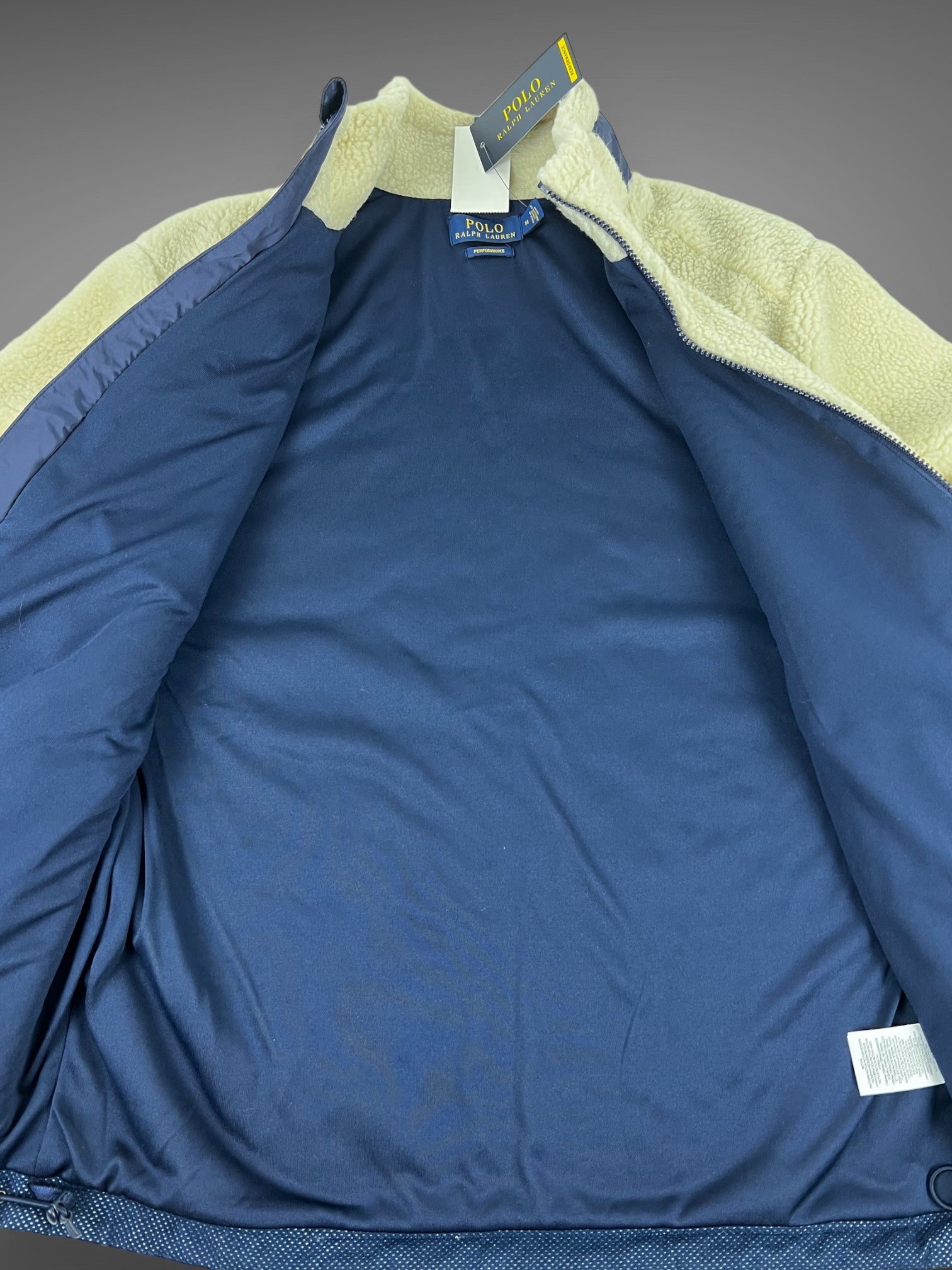 Deadstock 2017 Polo Ralph Lauren deep pile fleece jacket L