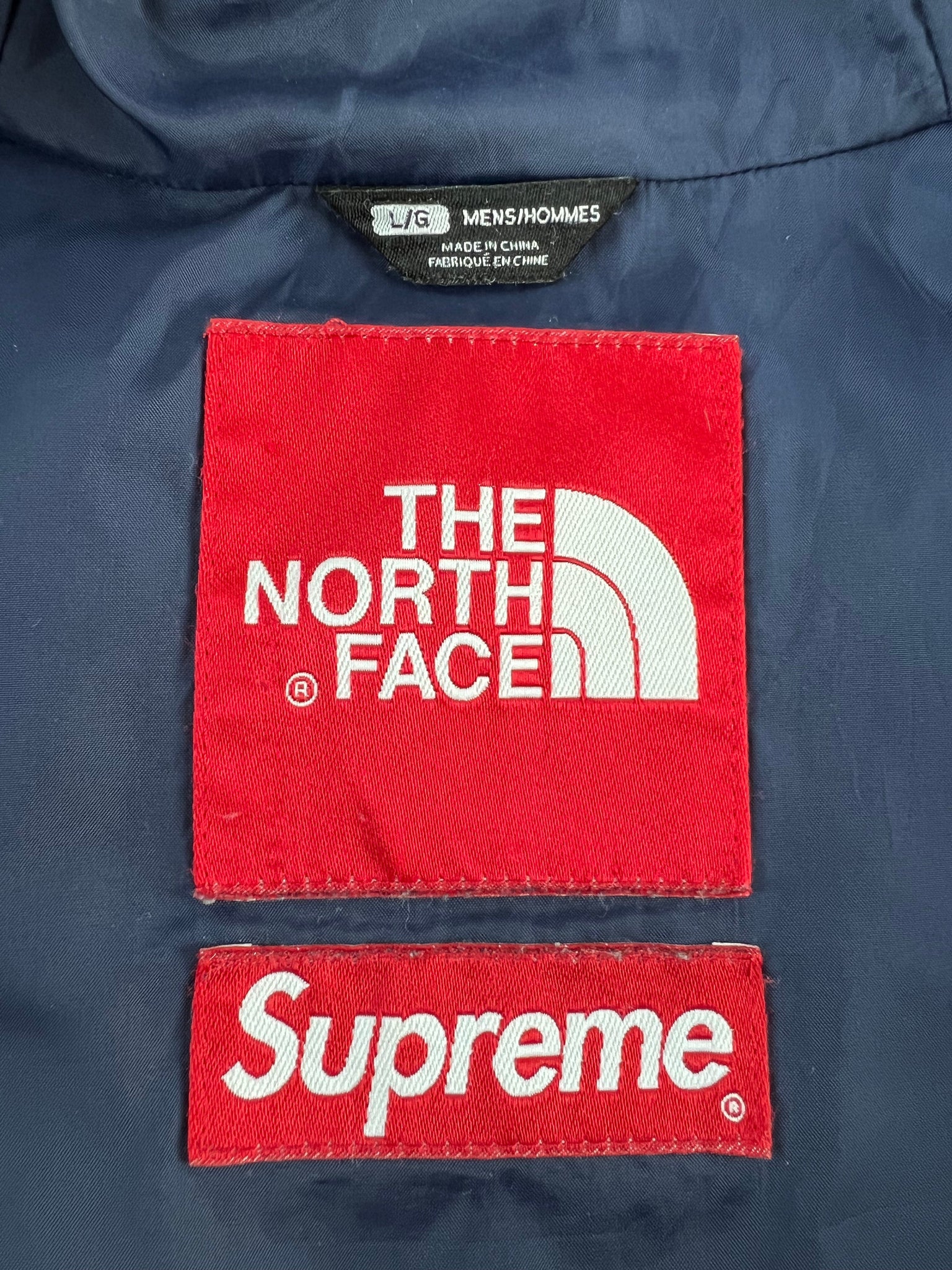 2015 Supreme North Face denim hooded jacket L