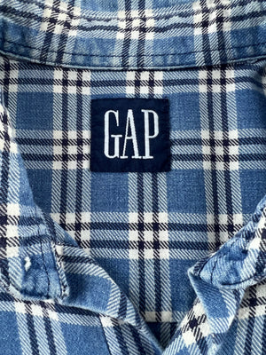 90s GAP plaid flannel button down shirt XL