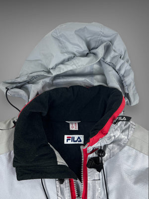 Fila hideaway hooded pullover side zip jacket XXL