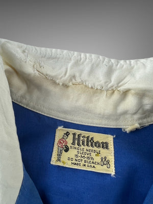 60s Hilton chain stitched bowling shirt Hilltop Esso L
