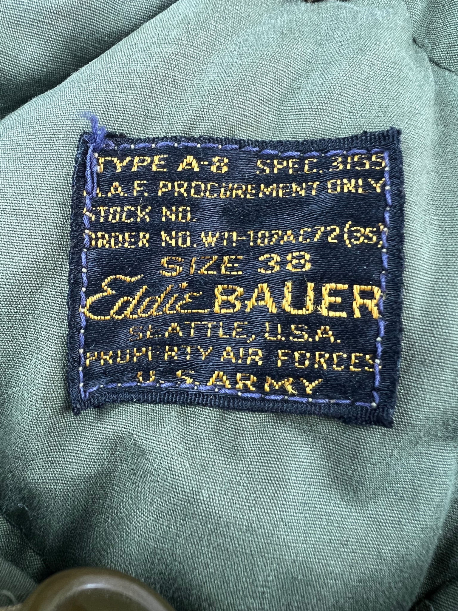 WW2 A8 Eddie Bauer US Army down pants 36x30”