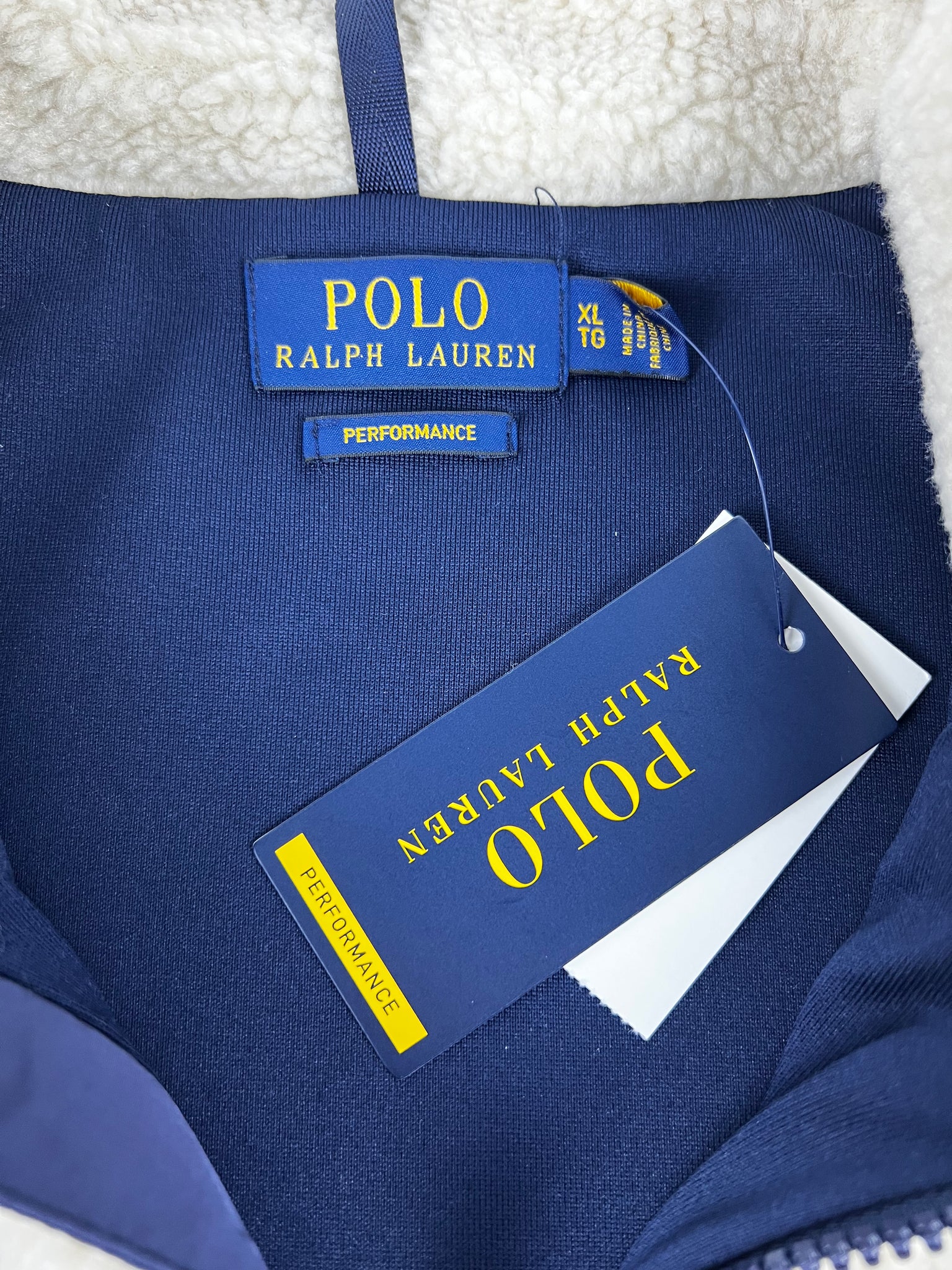 Deadstock 2017 Polo Ralph Lauren deep pile fleece jacket XXL