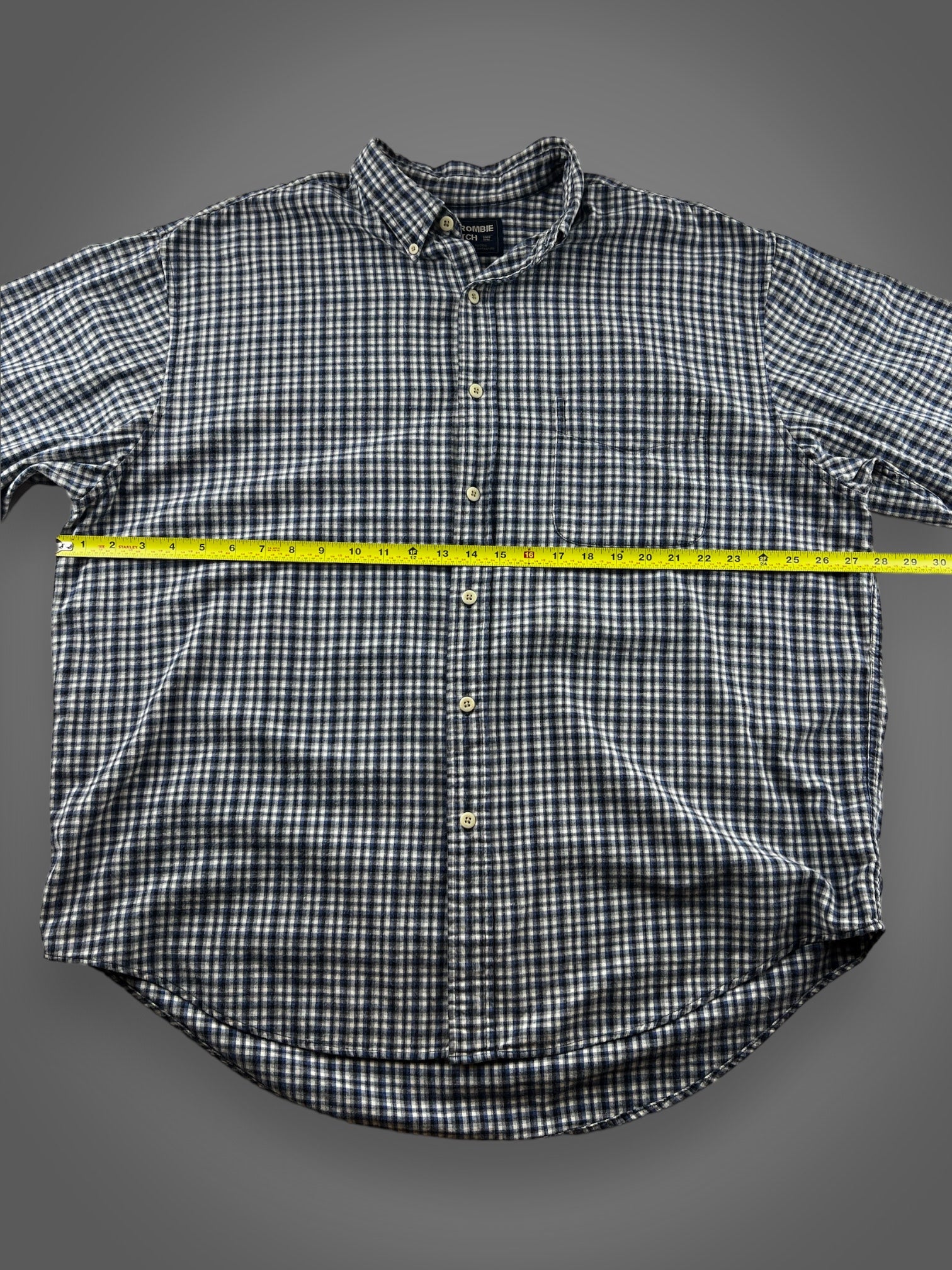 00s Abercrombie plaid flannel button down shirt XXL