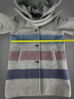80s/90s Woolrich hooded striped jacket M