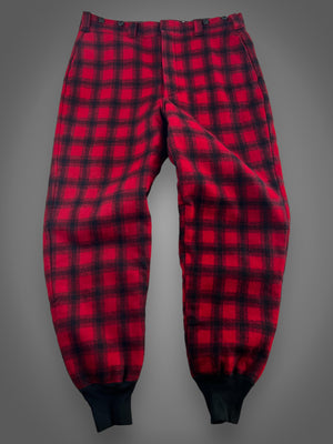 80s Woolrich fully lined Buffalo plaid wool pants 38x30.5”