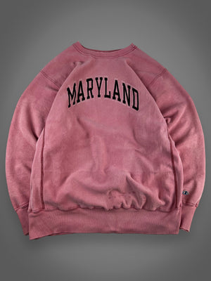 Bleached 80s Champion reverse weave Maryland sweatshirt fits XL