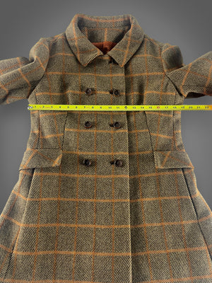 60s wool plaid jacket and pants set fits 2/4