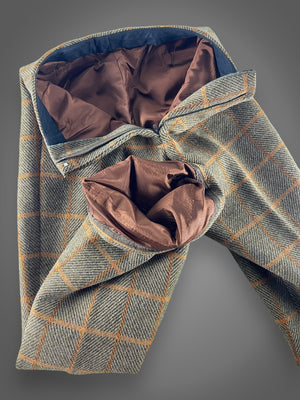60s wool plaid jacket and pants set fits 2/4