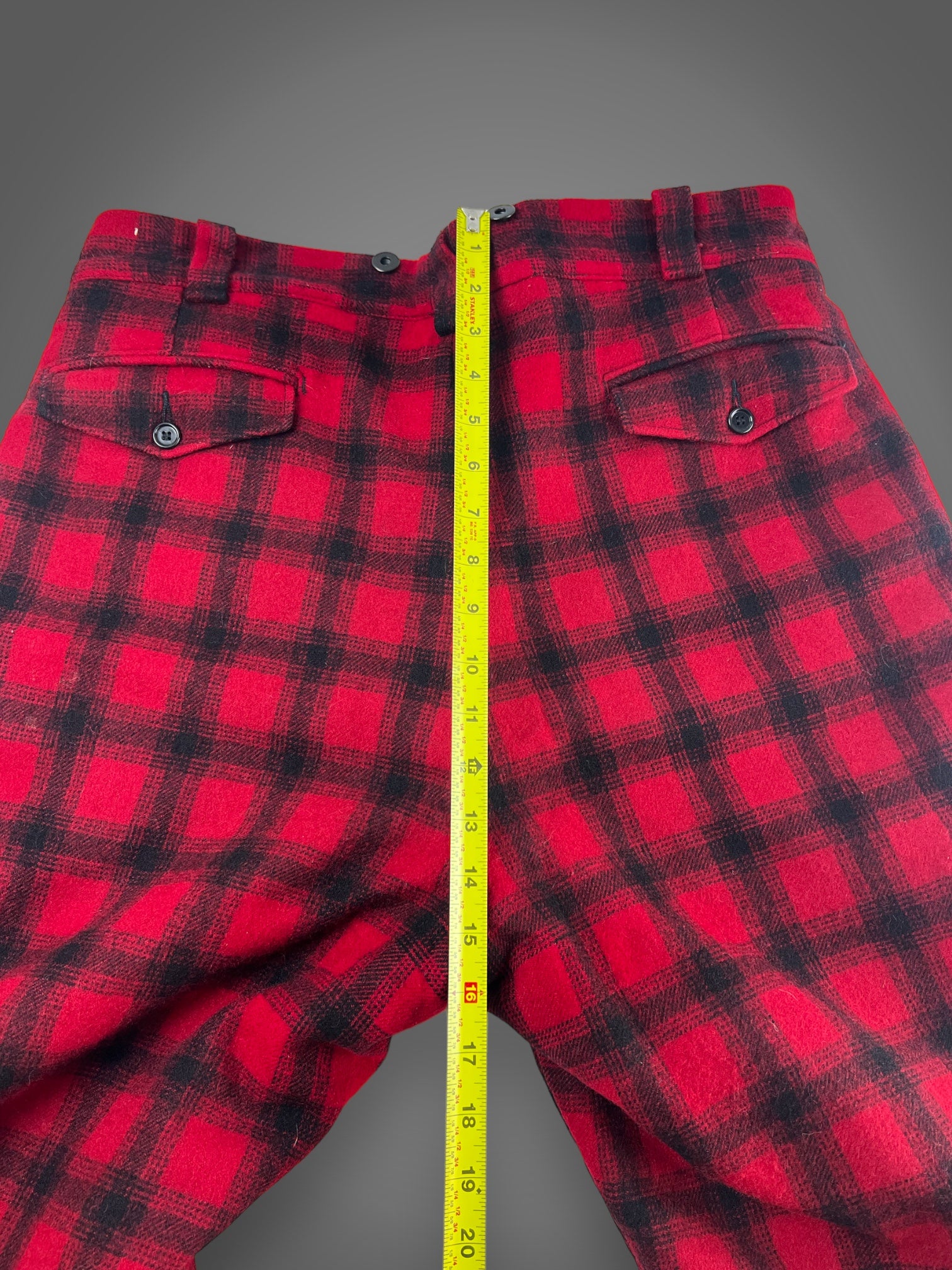 80s Woolrich fully lined Buffalo plaid wool pants 38x30.5”