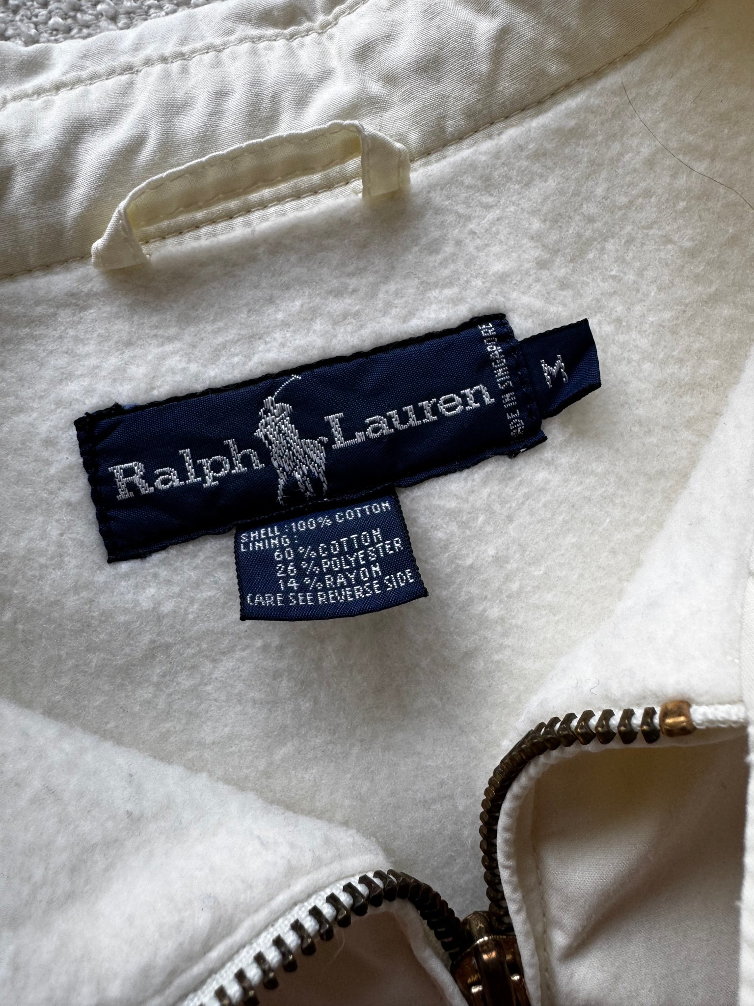 80s Ralph Lauren Fleece Lined Golf Jacket M