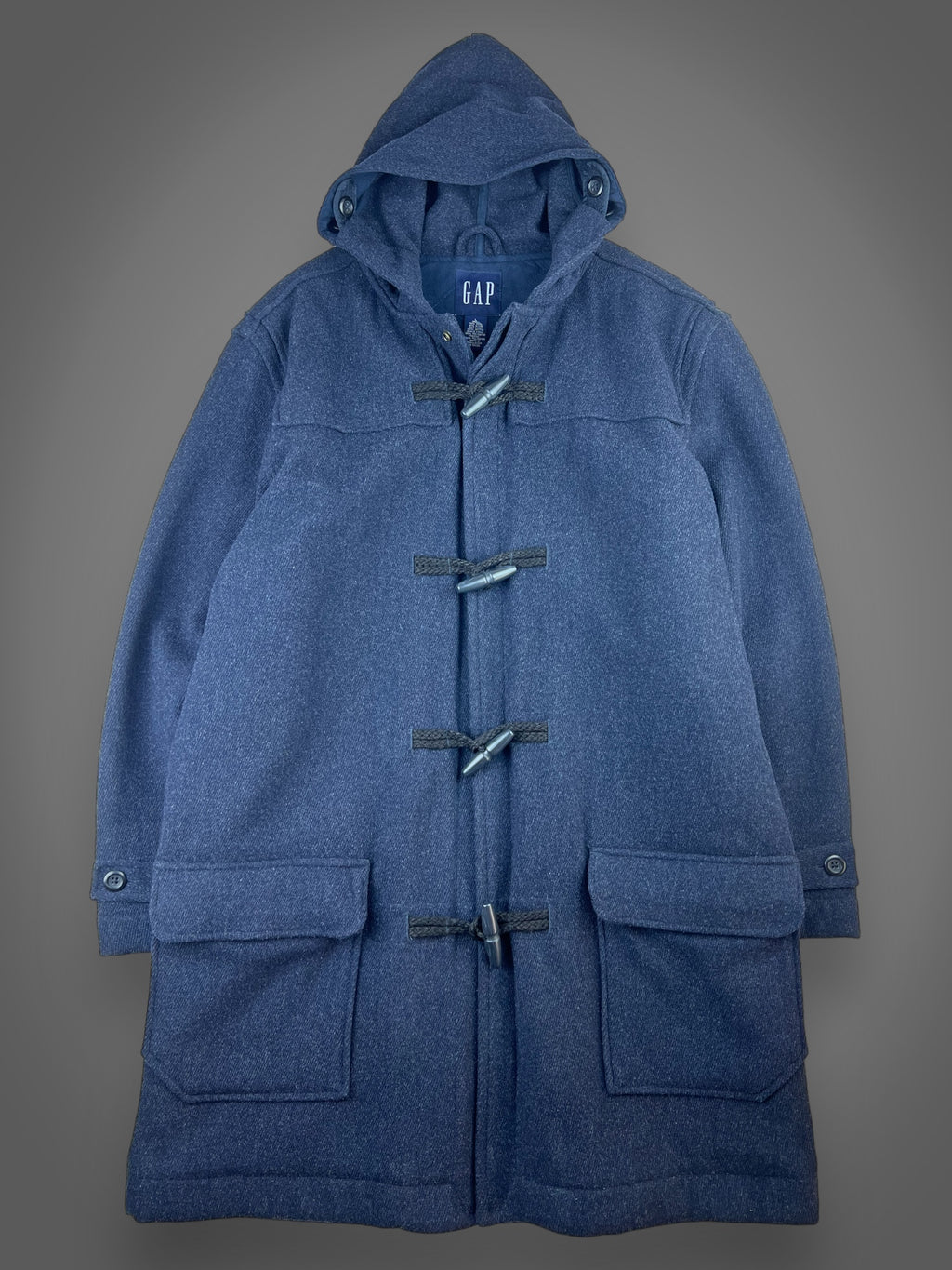 90s GAP hooded wool duffel coat fits XL