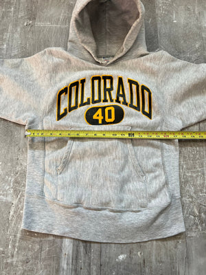 80’s Champion Colorado reverse weave hooded sweatshirt S