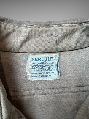 60’s Hercules Sanforized button down work shirt L