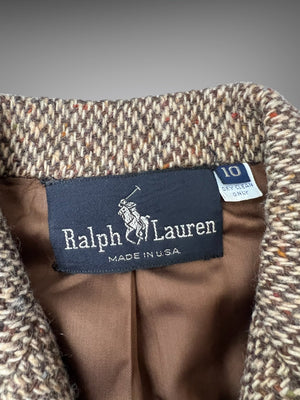 80s Ralph Lauren womens wool safari blazer M